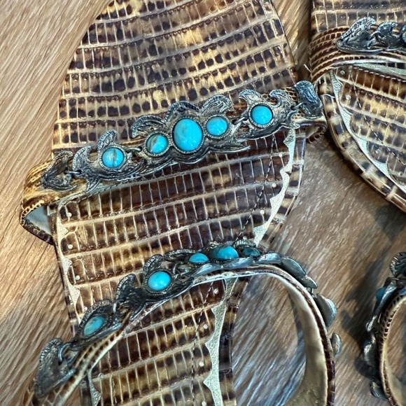 vintage y2k snake skin kitten heels - Picture 2 of 8